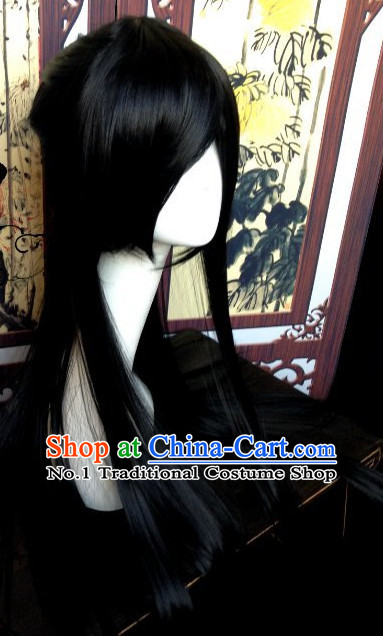 Chinese Traditional Black Long Wig