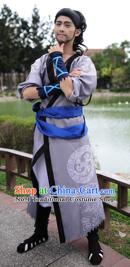 Asia Fashion Top Chinese Superhero Cosplay Halloween Costumes Complete Set for Men