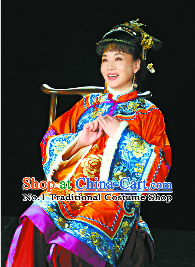 Chinese Traditional Dresses Theatrical Costumes Ancient Chinese Hanfu Rich Wife Clothes and Skirt