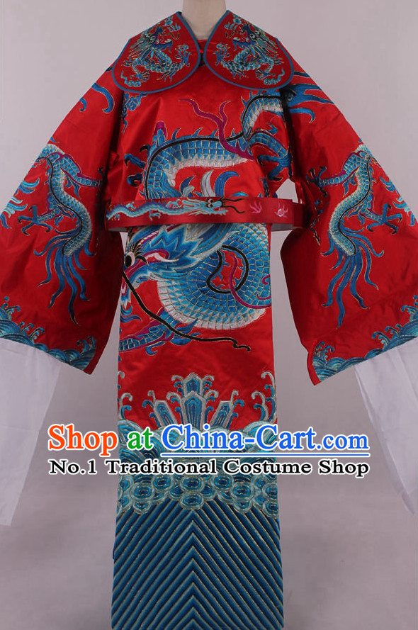 Chinese Traditional Dresses Theatrical Costumes Ancient Chinese Hanfu Dragon Embroidered Costumes