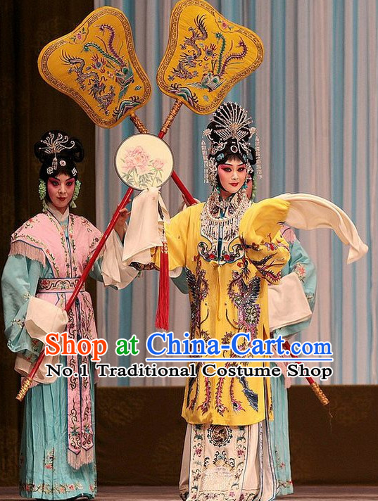 Ancient Chinese Beijing Opera Princess Costumes and Hair Accessories Complete Set for Women