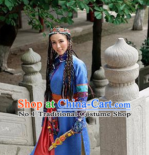 Chinese Traditional Mongolian Long Robe Clothes