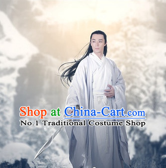 Chinese Hanfu Asian Fashion Japanese Fashion Plus Size Dresses Vntage Dresses Traditional Clothing Asian Costumes Hua Qian Gu Bai Zi Hua Costume for Men