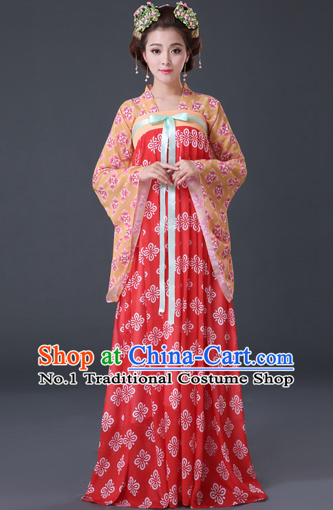 Chinese Hanfu Asian Fashion Japanese Fashion Plus Size Dresses Traditional Clothing Asian Palace Lady Costumes and Hair Accessories