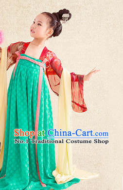 Traditional Chinese Photo Costume Princes Dress and Hair Accessories Complete Set for Children