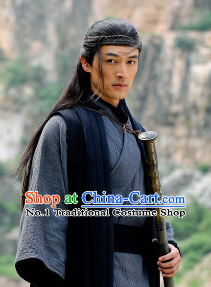 Traditional Chinese Ancient Warrior Costumes Complete Set for Men