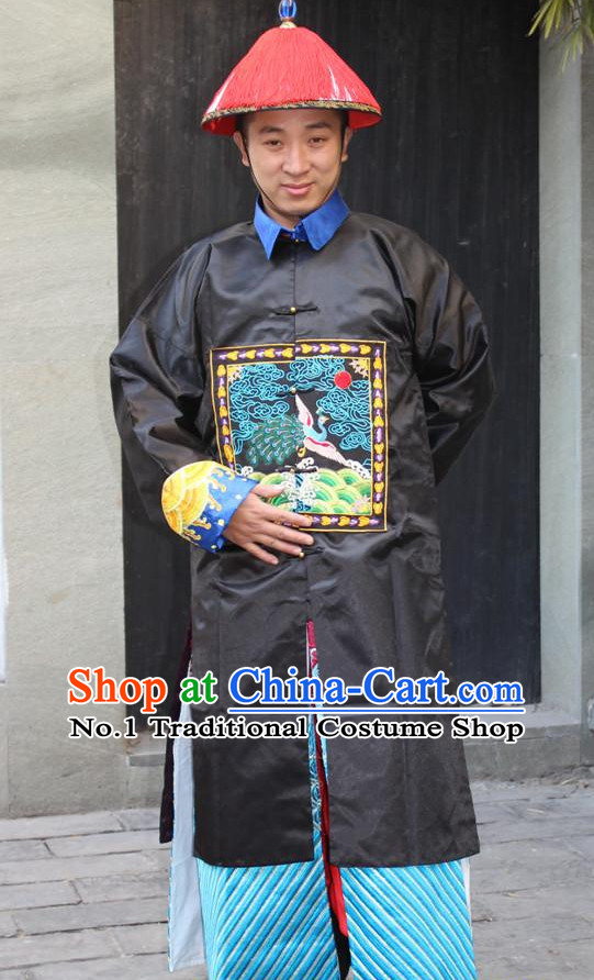 Chinese Ancient Official Costumes and Hat Complete Set for Men