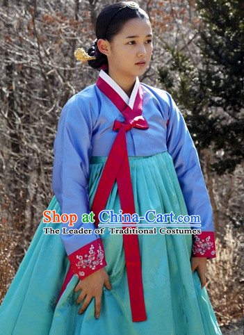 Ancient Korean Hanbok Clothes for Girls