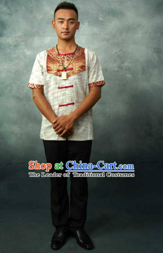 Thailand Traditional Blouse and Pants Complete Set for Men