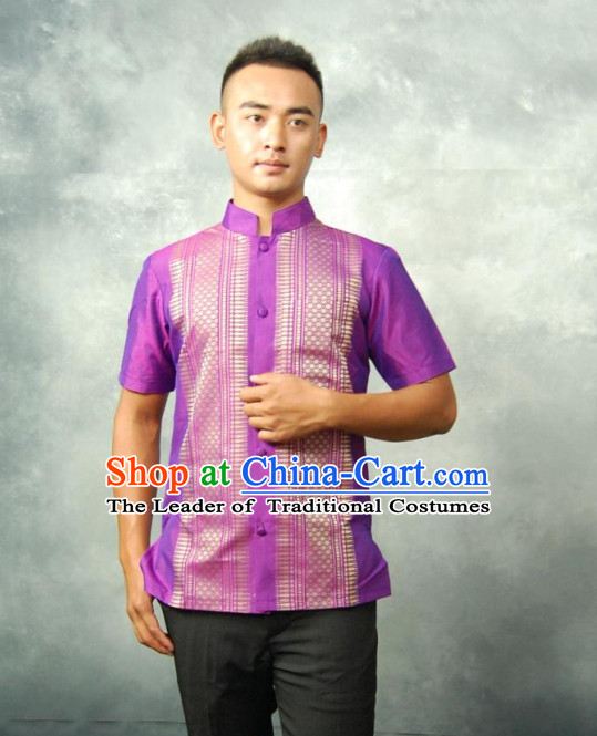 Thailand Traditional Blouse and Pants Complete Set for Men