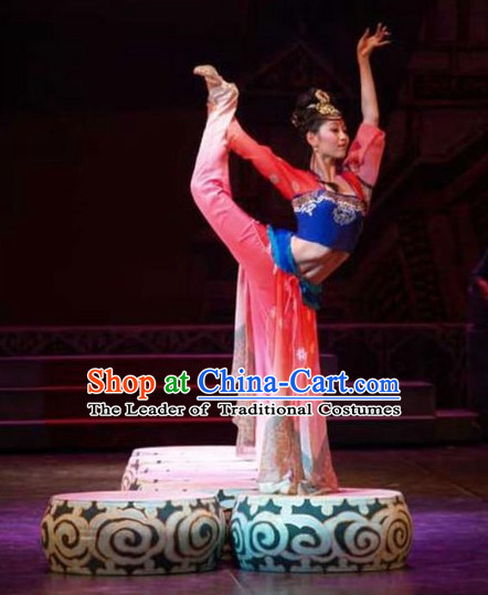 Chinese Classic Dance Costume and Headpieces Complete Set