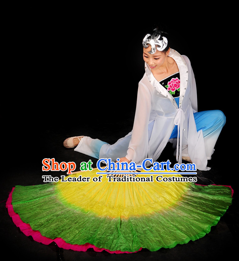 Big Classic Pure Silk Dance Fan