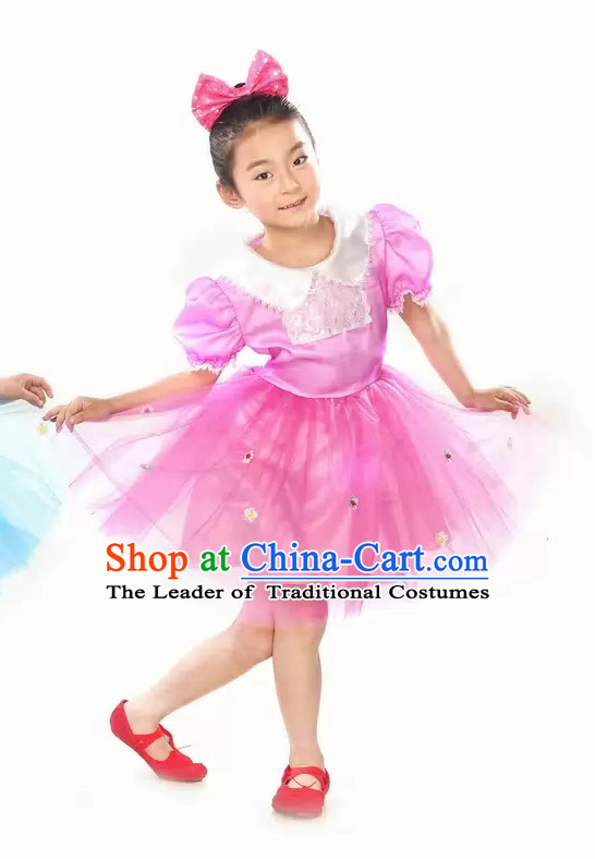 Lovely Primary Student Dance Costume and Headpiece for Children