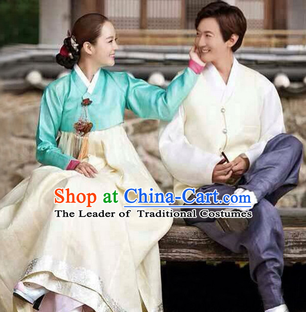 Korean Husband and Wife Hanboks 2 Sets