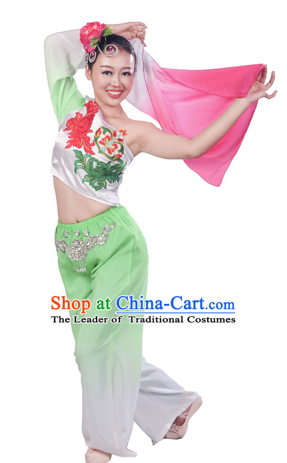 Chinese Classical FanDance Costume Uniforms for Women