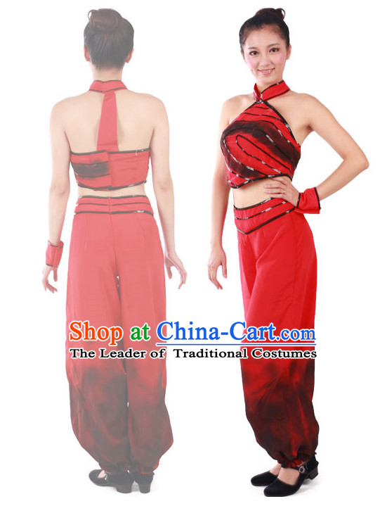 Chinese Teenagers Folk Dance Uniform for Competition