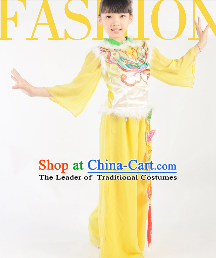 Chinese Kids Folk Dance Costumes for Competition