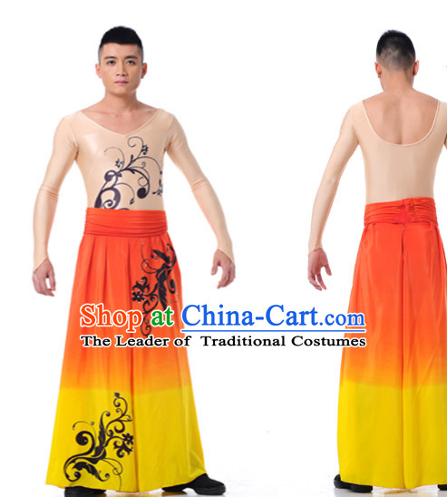 Chinese Folk Ethnic Dance Costume Complete Set for Men