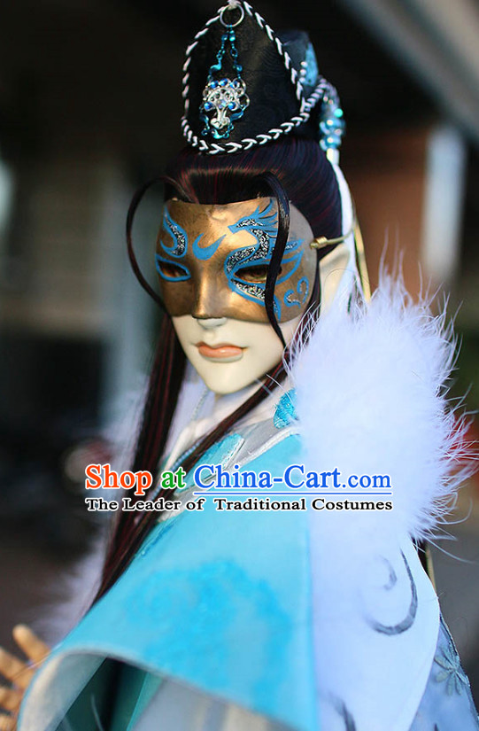 Chinese Ancient Prince Hairstyles Hair Extensions Wigs Hair Lace Front Wigs Pieces Hair Accessories Set