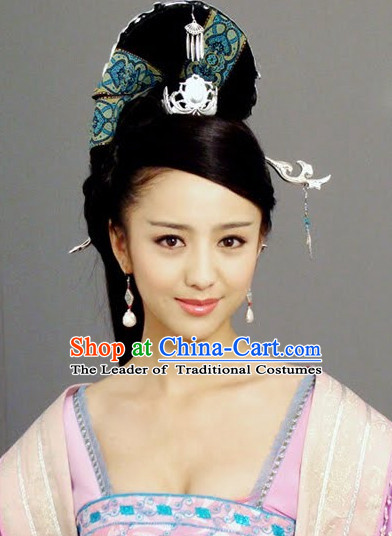 Chinese Imperial Palace Empress Hair Jewelry and Wigs Set.