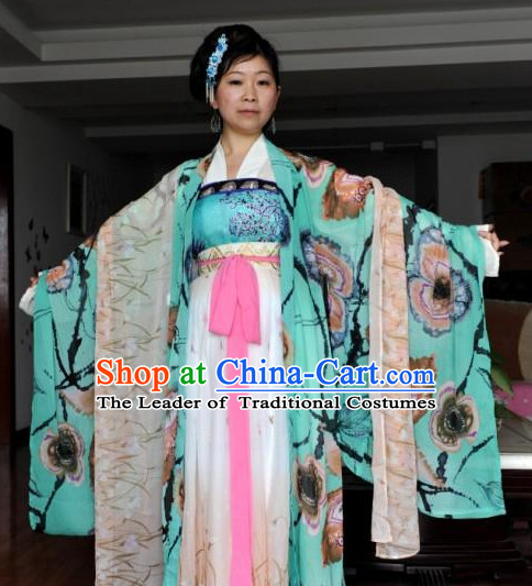 Chinese Queen Halloween Costume Hanfu Clothing Ancient Costume and Hair Jewelry online Shopping Complete Set