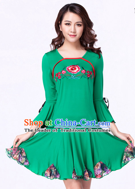 Green Chinese Style Parade  Costume Ideas Dancewear Supply Dance Wear Dance Clothes Suit