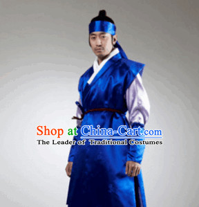 Ancient Korean Swordsman Costumes and Head Band for Men