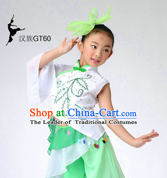Chinese Stage Performance Ethnic Dancewear Dancing Costume Complete Set for Girls