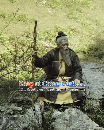 Ancient Chinese Old Man Clothing Costumes