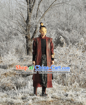 Ancient Chinese Swordsman Costume and Mask Set