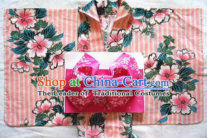 Top Authentic Traditional Japanese Kimonos Kimono Dress Yukata Clothing Robe Garment Complete Set for Women Ladies Girls