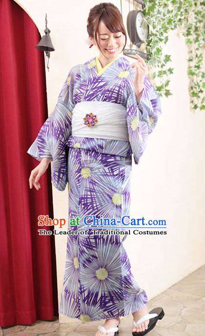 Top Authentic Traditional Japanese Kimonos Kimono Dress Yukata Clothing Garment Complete Set for Women Ladies Girls