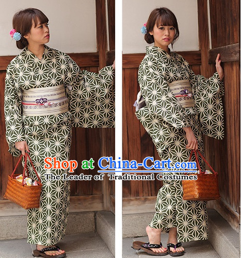 Top Authentic Traditional Japanese Kimonos Kimono Dress Yukata Clothing Garment Complete Set for Women Ladies Girls