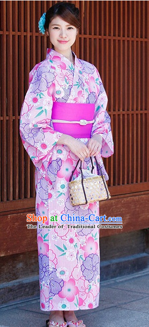 Top Authentic Traditional Japanese Kimonos Kimono Dress Yukata Clothing Garment Complete Set for Women Ladies Girls