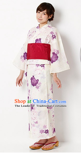 Top Authentic Traditional Japanese Kimonos Kimono Dress Yukata Clothing Garment Complete Set for Women Ladies Girls