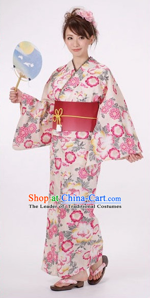 Top Authentic Traditional Japanese Kimonos Kimono Dress Yukata Clothing Garment Complete Set for Women Ladies Girls