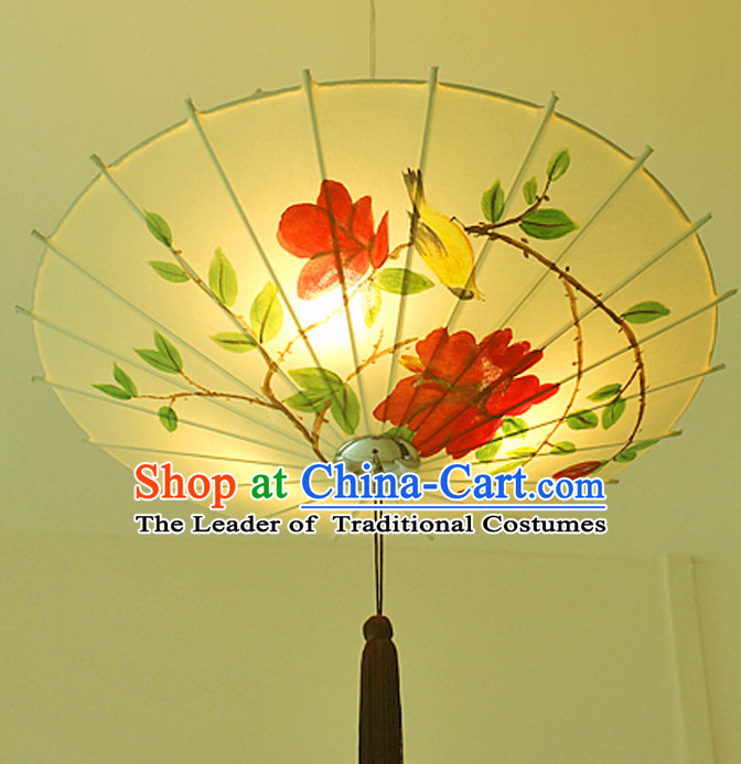 Chinese Classical Handmade Silk Hanging Umbrella Palace Lantern