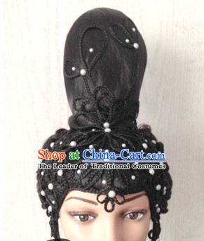 Chinese Ancient Fairy Female Hairstyle Long Black Wigs