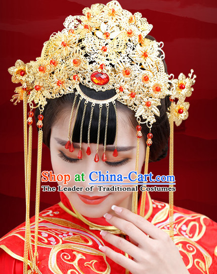 Traditional Chinese Princess Brides Wedding Headwear Phoenix Crown