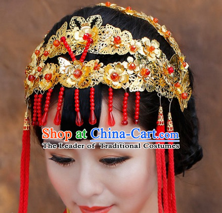 Traditional Chinese Style Princess Empress Queen Brides Wedding Headpieces Hair Fascinators Jewelry Decorations Hairpins Phoenix Crown Coronet