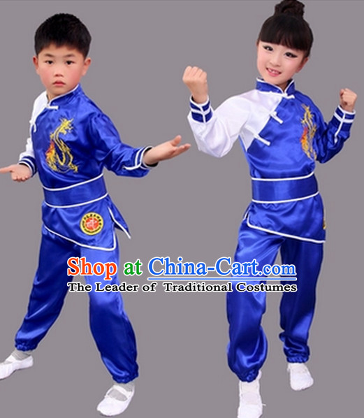 Chinese Kung Fu Uniform Costume Complete Set for Adults Kids Women men Girls Boys