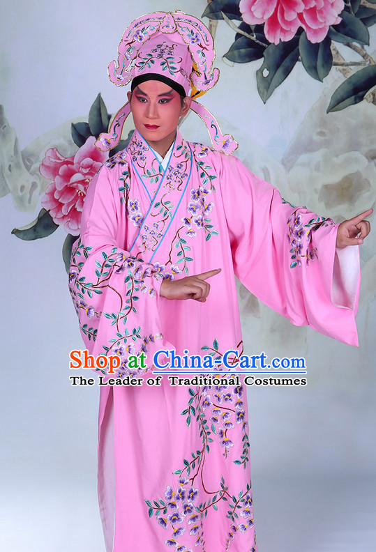 Top Embroidered Chinese Classic Peking Opera Young Scholar Costume Beijing Opera Robe Costumes Complete Set for Adults Kids