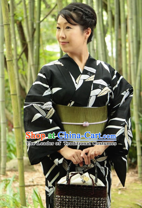 Top Authentic Traditional Japanese Kimonos Kimono Dress Yukata Clothing Robe online Complete Set for Women