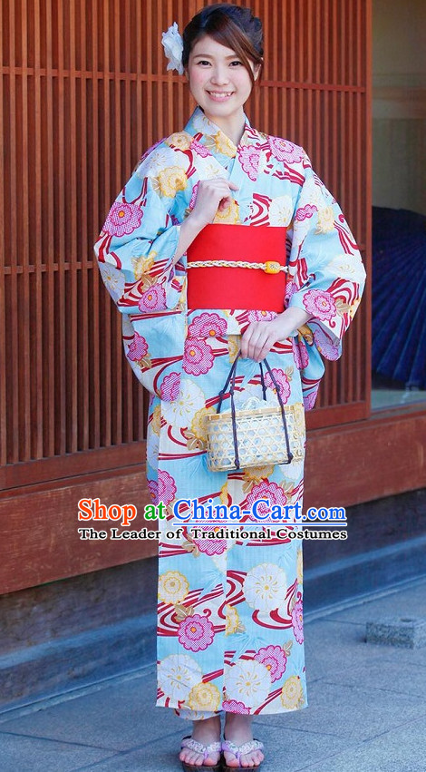 Top Authentic Traditional Japanese Kimonos Kimono Dress Yukata Clothing Robe Garment Complete Set for Women Ladies Girls