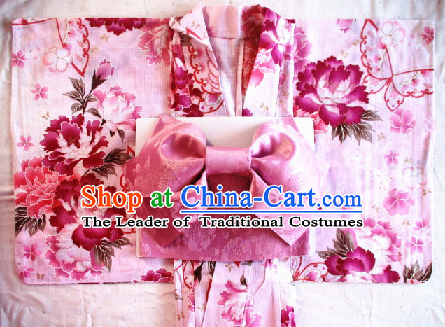 Top Authentic Traditional Japanese Kimonos Kimono Dress Yukata Clothing Robe Garment Complete Set for Women Ladies Girls