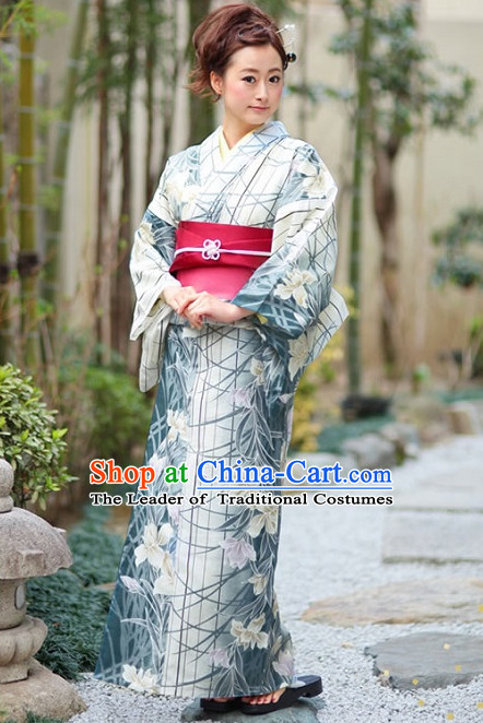 Top Authentic Traditional Japanese Kimonos Kimono Dress Yukata Clothing Robe Garment Complete Set for Women Ladies Girls