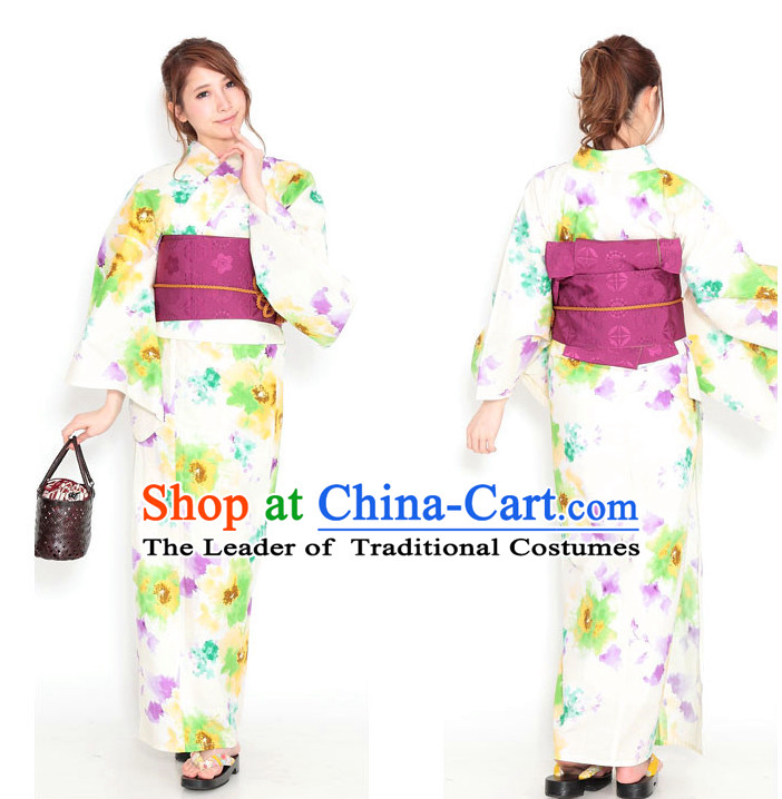 Top Authentic Traditional Japanese Kimonos Kimono Dress Yukata Clothing Robe Garment Complete Set for Women Ladies Girls