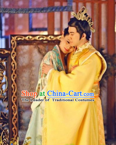 Ancient Chinese Tang Dynasty Emperor Dragon Costumes for Men