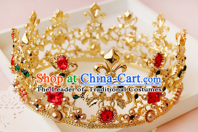 Romantic Bridal Princess Royal Crown Hair Accessories Hair Jewelry