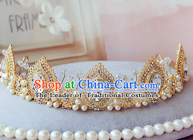 Romantic Bridal Princess Royal Crown Hair Accessories Hair Jewelry